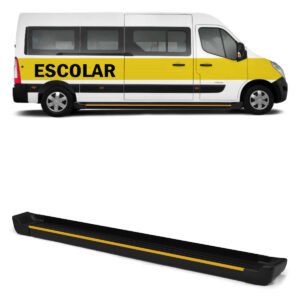 Estribo Prime Preto com Faixa Amarela Passageiro Master L3H2