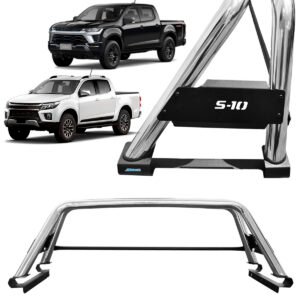 Santo Antonio Duplo Cromado Compatível apenas com Chevrolet S10 Cabine Dupla