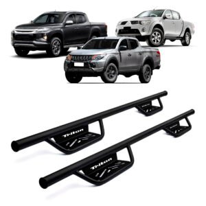 Estribo Tubo Force Preto Original Attack COMPATÍVEL APENAS COM L200 TRITON Cabine Dupla